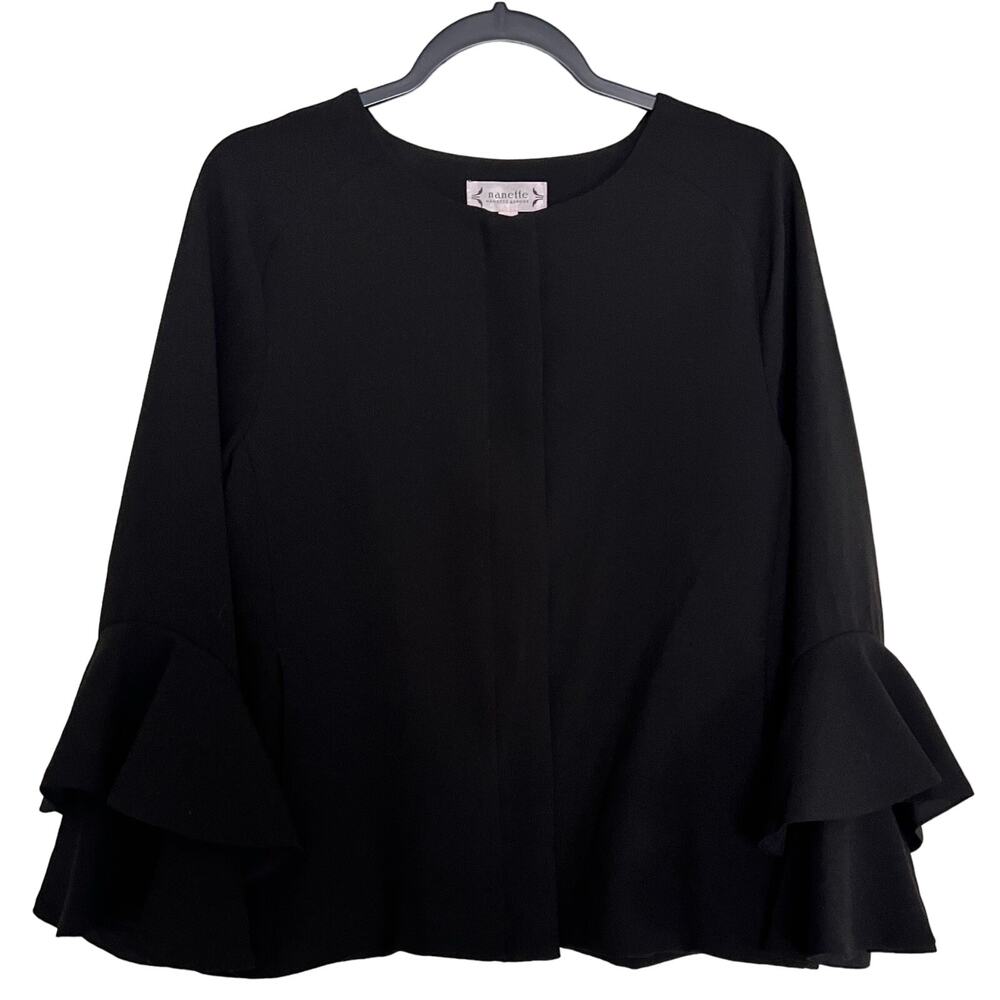 Nanette Lepore zip-up bell sleeve “bond street” jacket - size 12